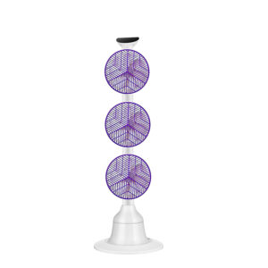 Triple-head Fan (Purple and white)