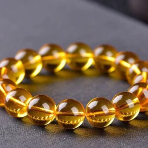 Zhaocai Wangyun Yellow Crystal Earth Replenishing - Men's 14mm, (matched according to destiny, configured according to the missing five elements)