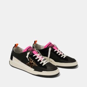 GGDB Black Yeah! sneakers with leopard-print star