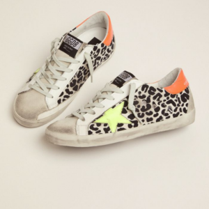 GGDB Leopard print Stardan sneakers with green laces