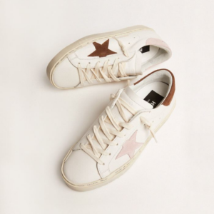 GGDB Hi Star LTD sneakers with brown suede star and pink suede heel tab